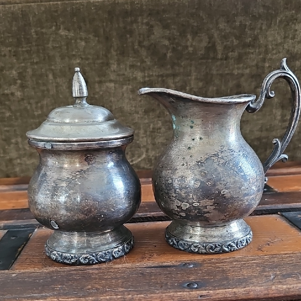 Vintage Creamer and Sugar Set